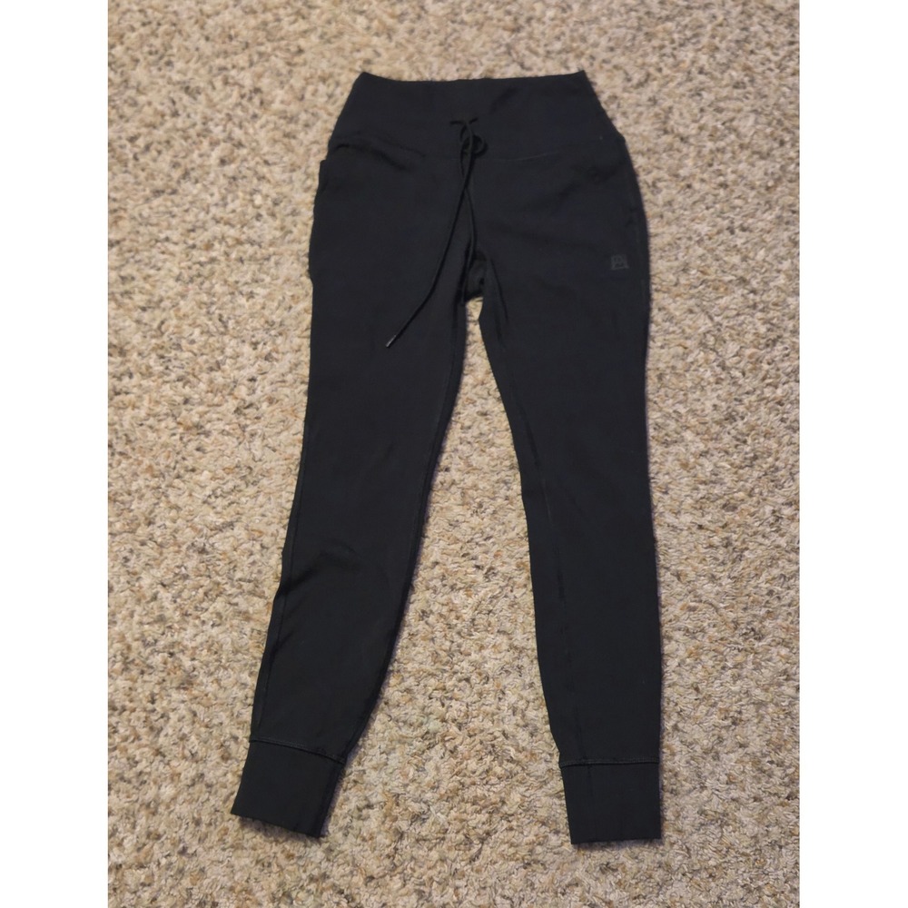 Avalanche Elastic Waist Skinny Pants Spandex Blend Size Small Black